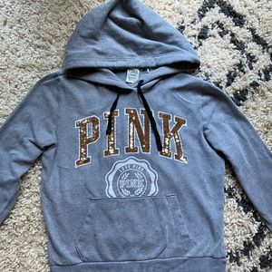 VS PINK Bling Sweatshirt, Grey, Medium